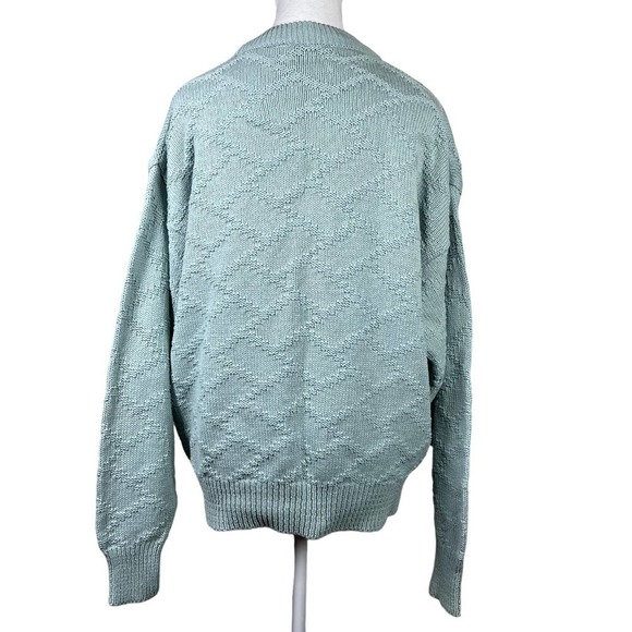 Vintage 90’s‎ Penn’s Landing Sweater Mock Neck Knit Light Blue XL - Picture 2 of 5